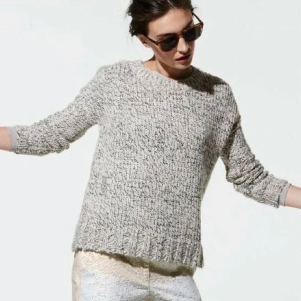 J. Crew Marled Drop-Shoulder Cozy Italian Yarn Blend Sweater Size Medium